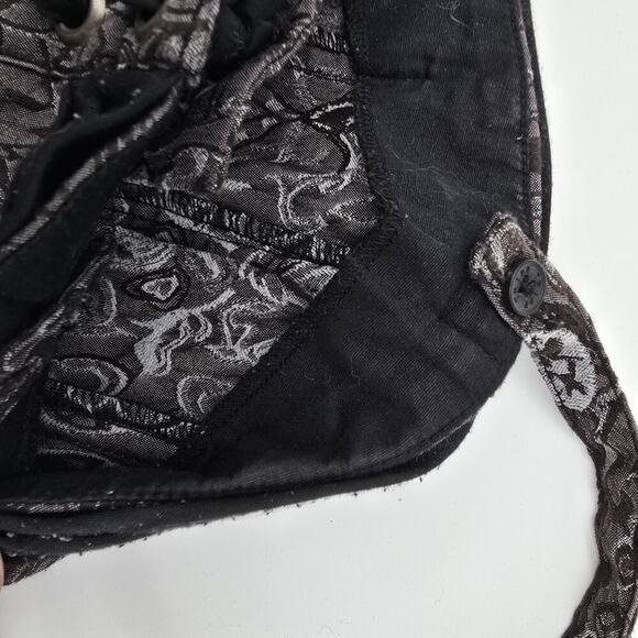 Tripp NYC Shirt Womens Medium Purple Black Tank Corset Skull Brocade - Picture 10 of 13